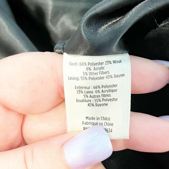 Mark & Graham Stella Wool Blend Cape Jacket Black Small - Picture 5 of 11